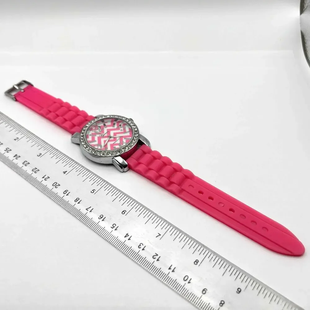 Pink Striped Men's Watch